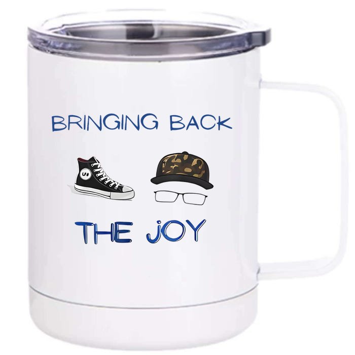 Kamala Harris Tim Walz Waltz Bringing Back The Joy Front & Back 12oz Stainless Steel Tumbler Cup