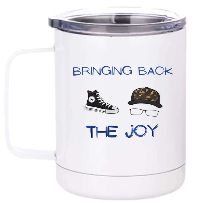 Kamala Harris Tim Walz Waltz Bringing Back The Joy Front & Back 12oz Stainless Steel Tumbler Cup