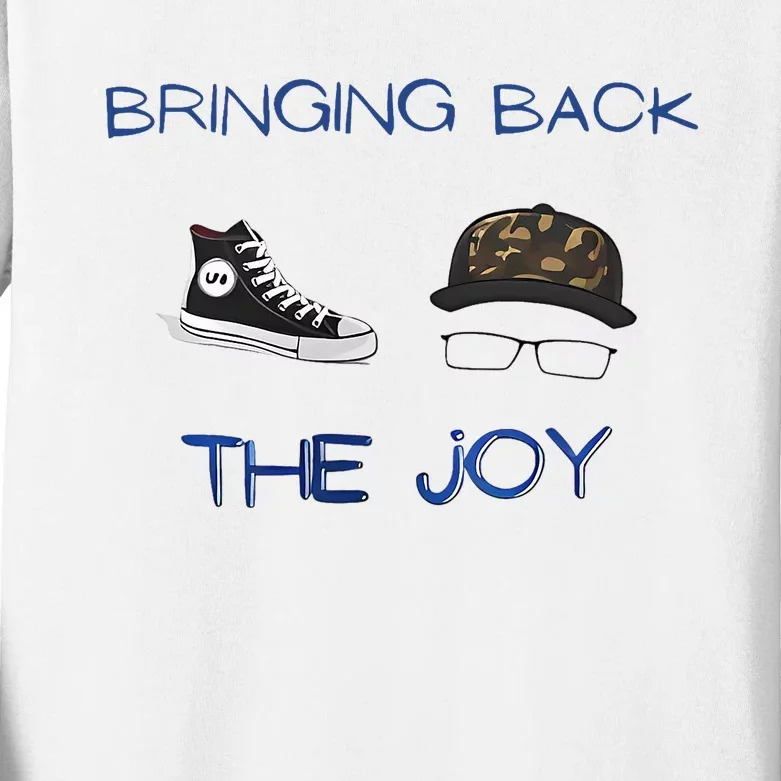 Kamala Harris Tim Walz Waltz Bringing Back The Joy Kids Long Sleeve Shirt