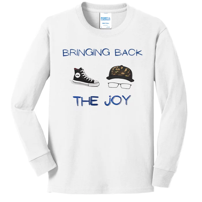 Kamala Harris Tim Walz Waltz Bringing Back The Joy Kids Long Sleeve Shirt