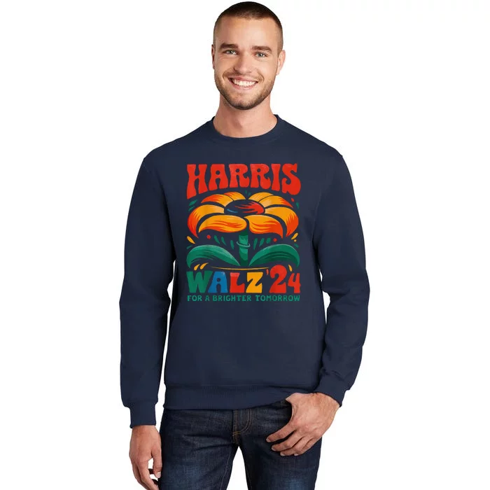 Kamala Harris Tim Walz 2024 Peace Lgbt Harris Walz Waltz Tall Sweatshirt