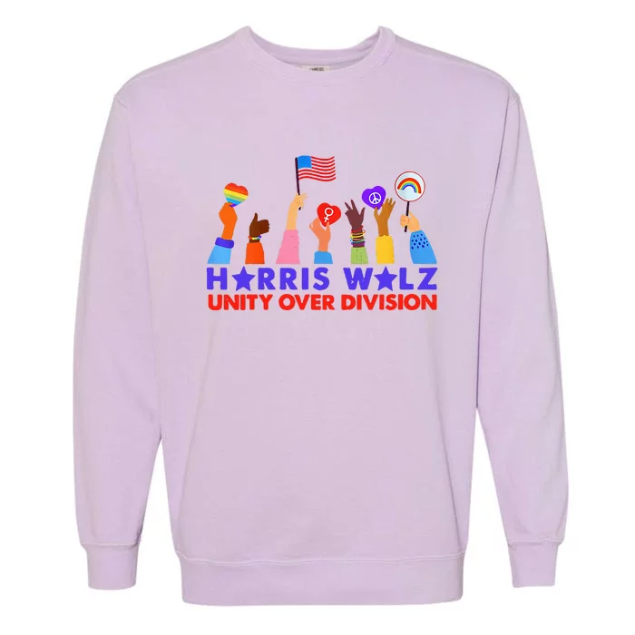 Kamala Harris Tim Walz Walz Boho Aesthetic Garment-Dyed Sweatshirt