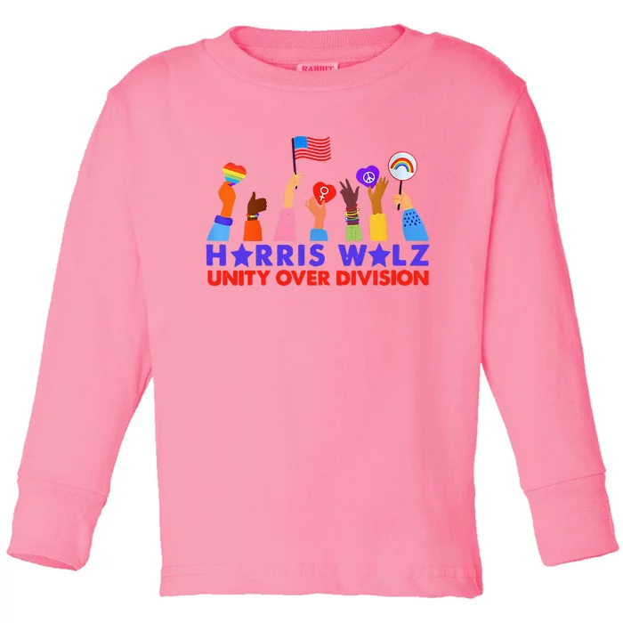 Kamala Harris Tim Walz Walz Boho Aesthetic Toddler Long Sleeve Shirt