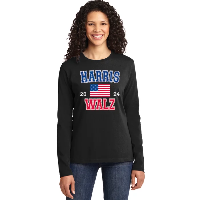 Kamala Harris Tim Walz 2024 Ladies Long Sleeve Shirt