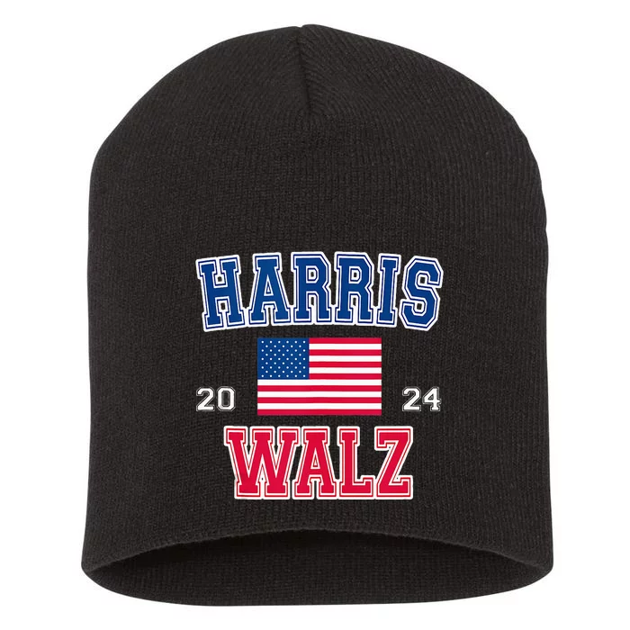 Kamala Harris Tim Walz 2024 Short Acrylic Beanie