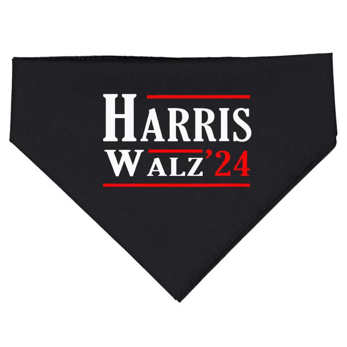 Kamala Harris Tim Walz 2024 Election Harris Walz 2024 USA-Made Doggie Bandana