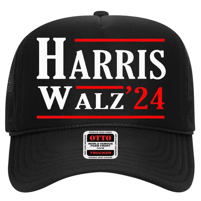 Kamala Harris Tim Walz 2024 Election Harris Walz 2024 High Crown Mesh Trucker Hat