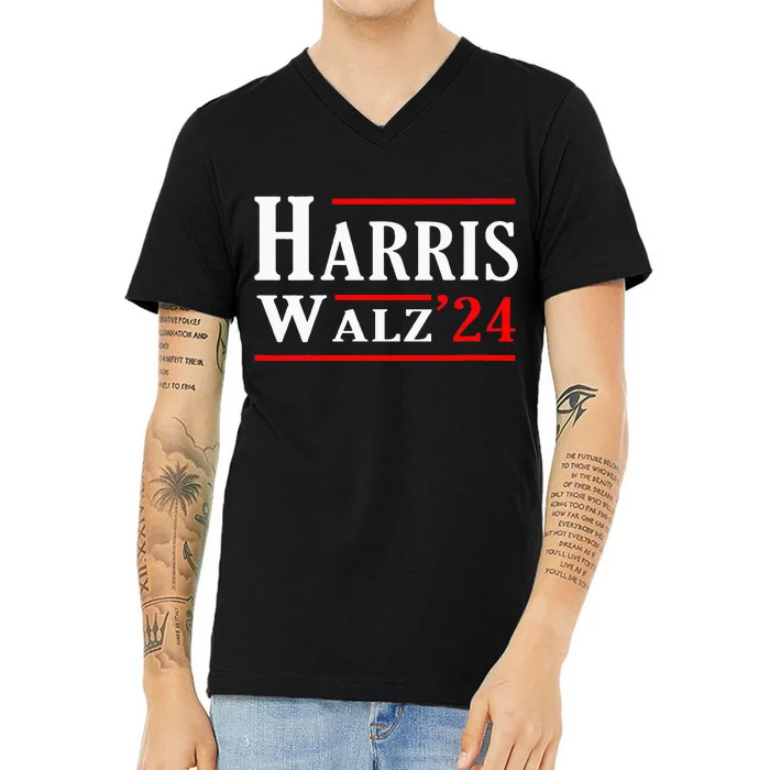 Kamala Harris Tim Walz 2024 Election Harris Walz 2024 V-Neck T-Shirt