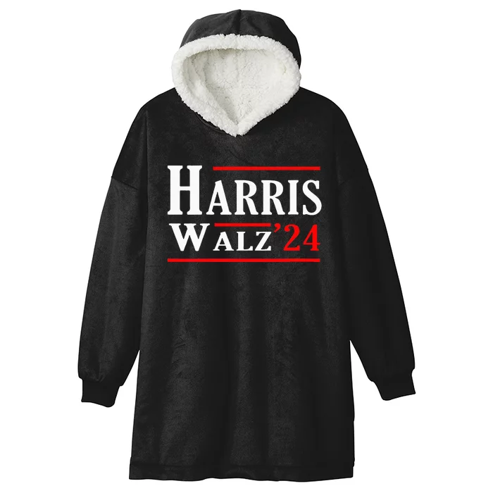 Kamala Harris Tim Walz 2024 Election Harris Walz 2024 Hooded Wearable Blanket