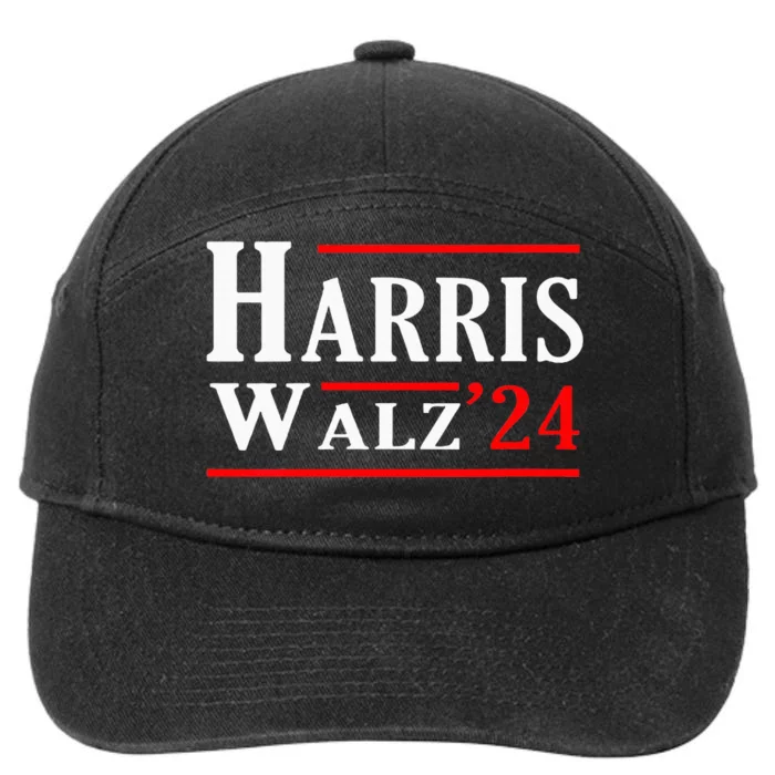 Kamala Harris Tim Walz 2024 Election Harris Walz 2024 7-Panel Snapback Hat