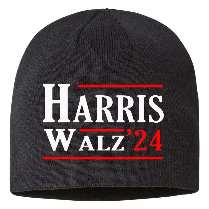 Kamala Harris Tim Walz 2024 Election Harris Walz 2024 8 1/2in Sustainable Knit Beanie