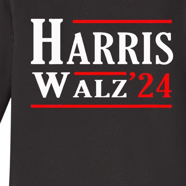 Kamala Harris Tim Walz 2024 Election Harris Walz 2024 Baby Long Sleeve Bodysuit