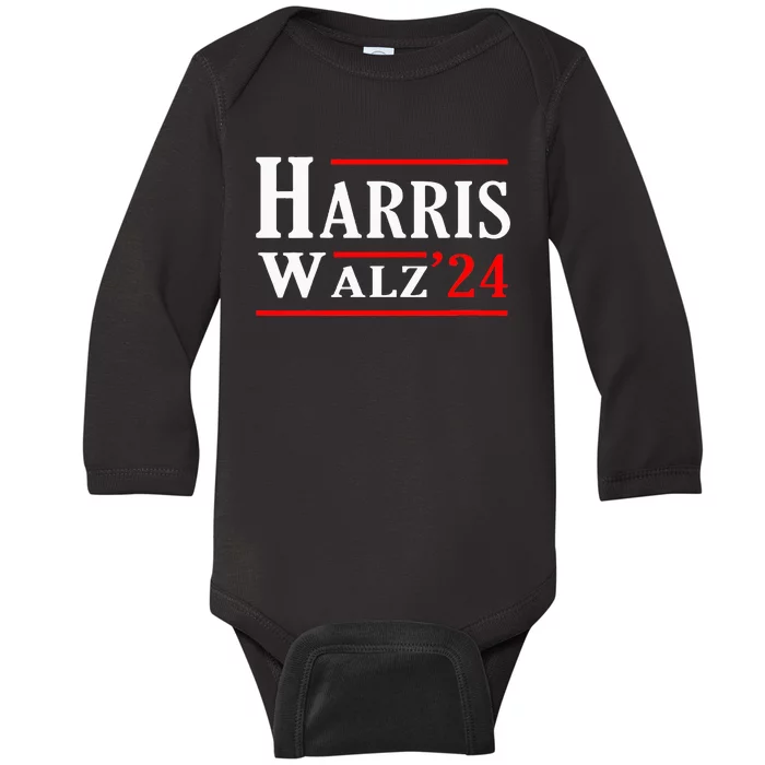 Kamala Harris Tim Walz 2024 Election Harris Walz 2024 Baby Long Sleeve Bodysuit