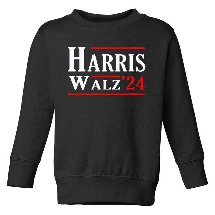 Kamala Harris Tim Walz 2024 Election Harris Walz 2024 Toddler Sweatshirt