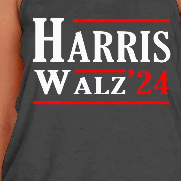 Kamala Harris Tim Walz 2024 Election Harris Walz 2024 Women's Knotted Racerback Tank