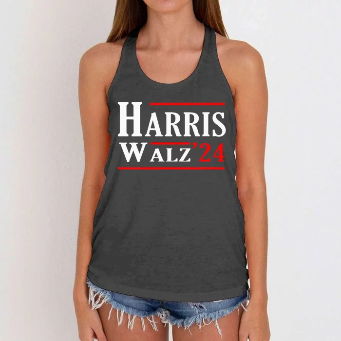 Kamala Harris Tim Walz 2024 Election Harris Walz 2024 Women's Knotted Racerback Tank