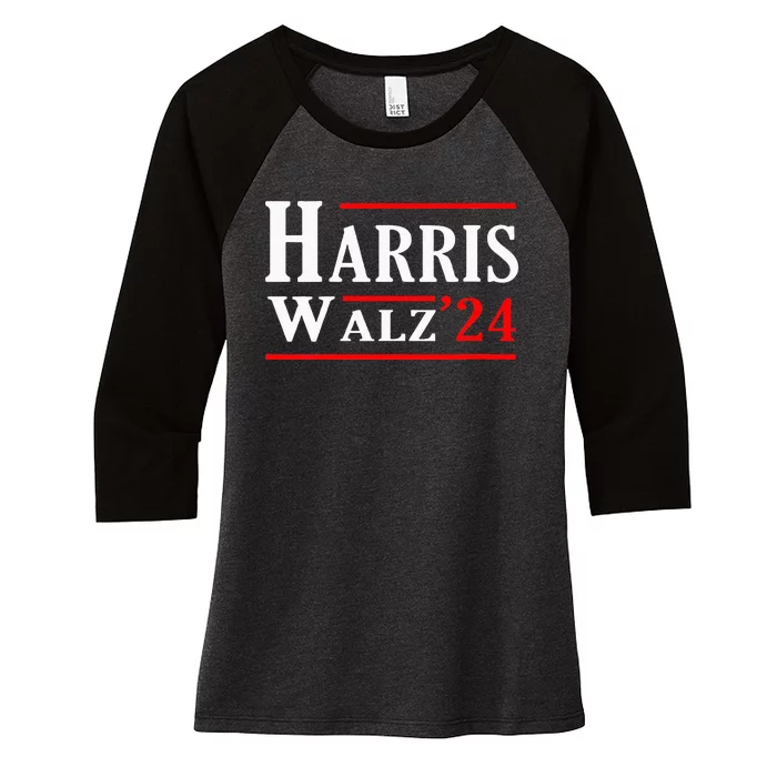 Kamala Harris Tim Walz 2024 Election Harris Walz 2024 Women's Tri-Blend 3/4-Sleeve Raglan Shirt