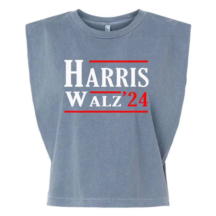 Kamala Harris Tim Walz 2024 Election Harris Walz 2024 Garment-Dyed Women's Muscle Tee