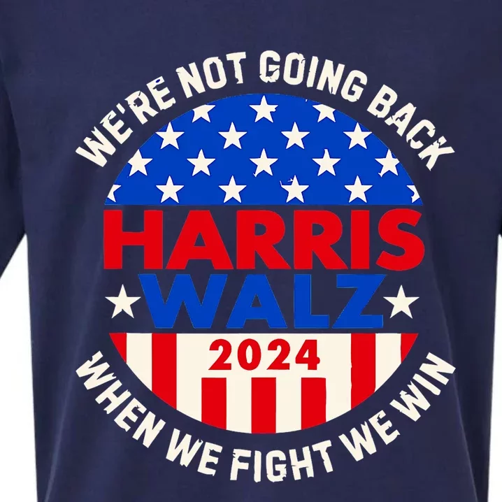 Kamala Harris Tim Walz 2024 When We Fight We Win Sueded Cloud Jersey T-Shirt