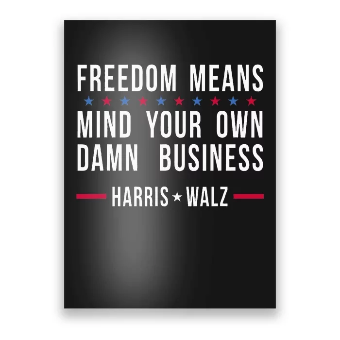 Kamala Harris Tim Walz For President And Vice President Poster