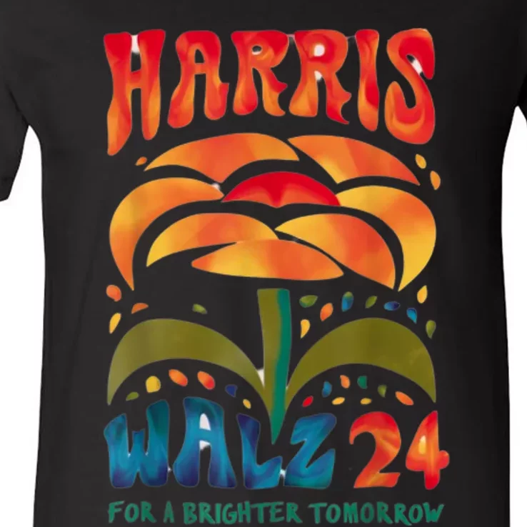 Kamala Harris Tim Walz 2024 Peace Lgbt Harris Walz Waltz V-Neck T-Shirt