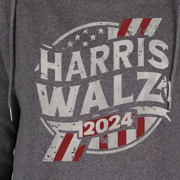 Kamala Harris Tim Walz Waltz 2024 Womens Funnel Neck Pullover Hood