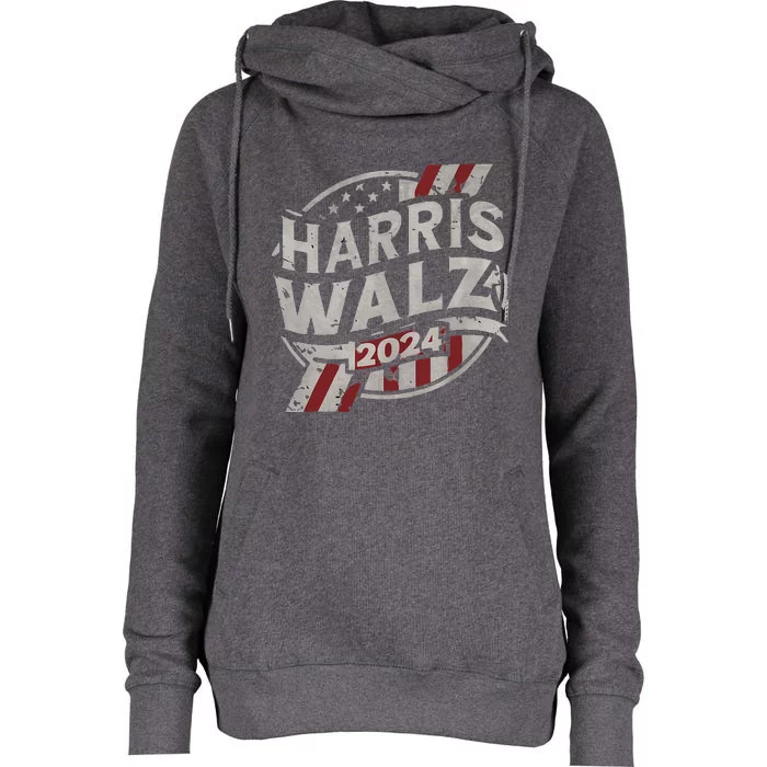 Kamala Harris Tim Walz Waltz 2024 Womens Funnel Neck Pullover Hood