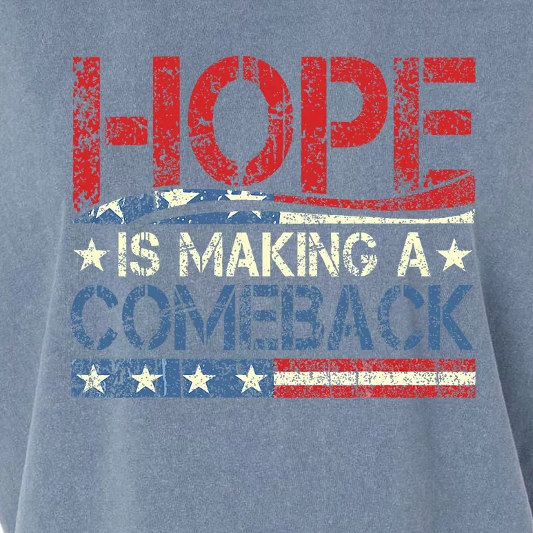 Kamala Harris Tim Waltz 2024 Hope Is Making A Comeback Garment-Dyed Women's Muscle Tee