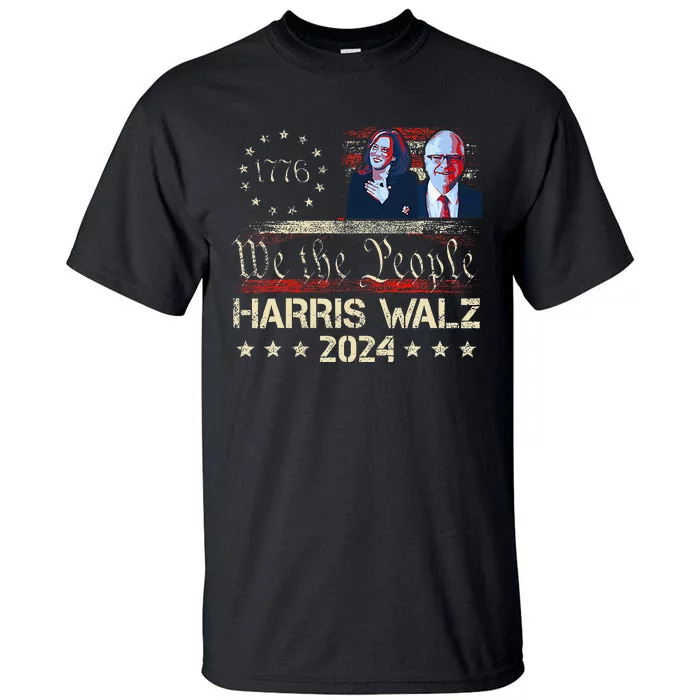 Kamala Harris Tim Walz Waltz Tall T-Shirt