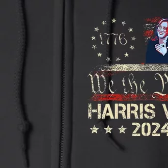 Kamala Harris Tim Walz Waltz Full Zip Hoodie