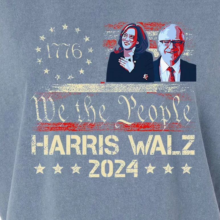 Kamala Harris Tim Walz Waltz Garment-Dyed Women's Muscle Tee