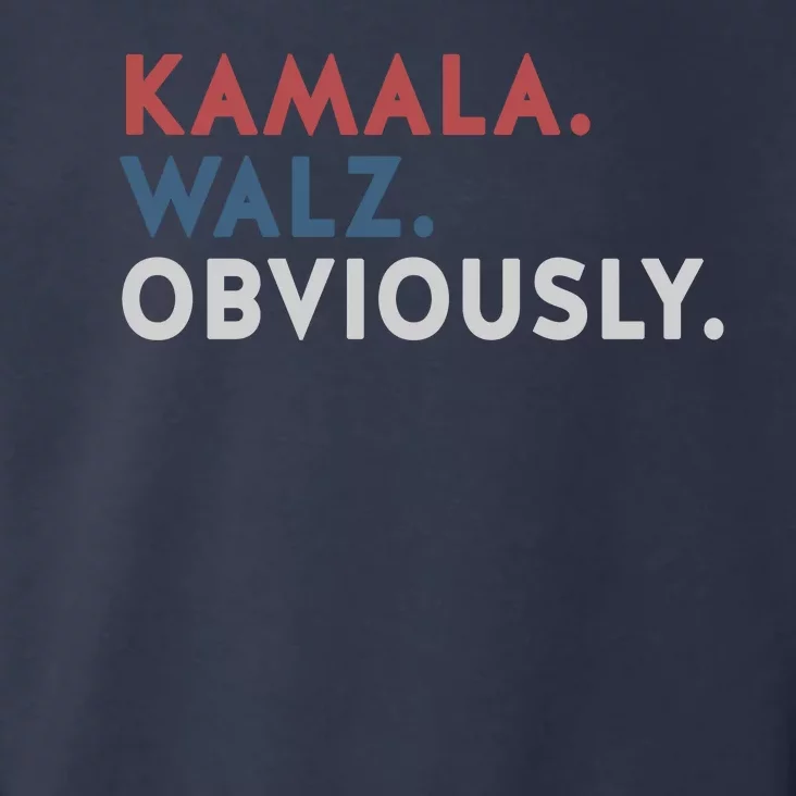 Kamala Harris Tim Walz Obviously 2024 Election Toddler Hoodie