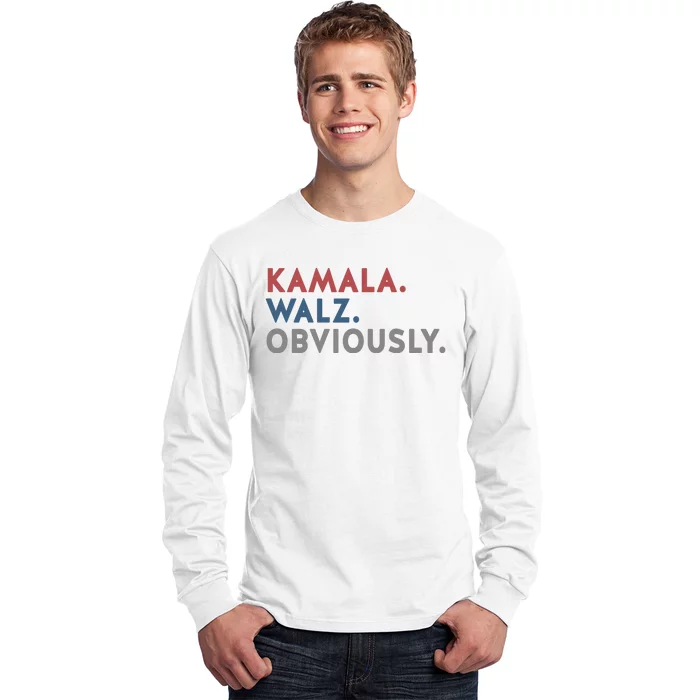 Kamala Harris Tim Walz Obviously 2024 Election Long Sleeve Shirt