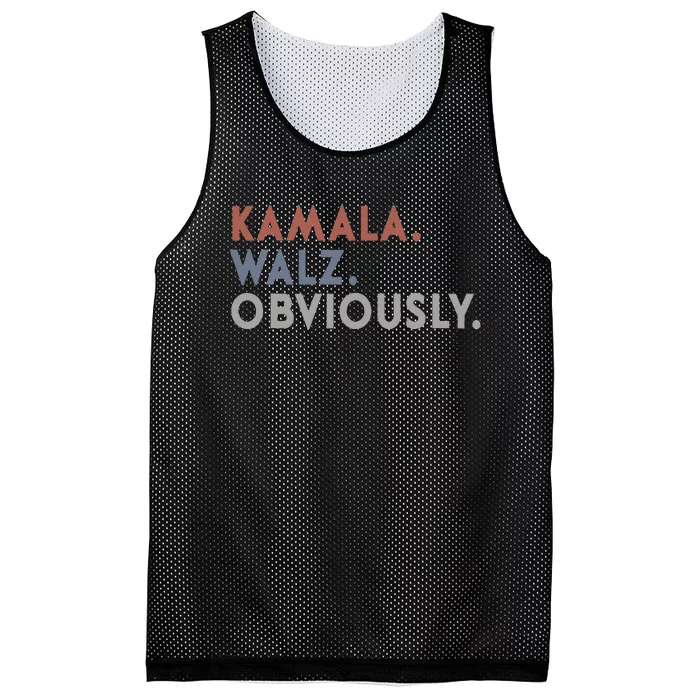 Kamala Harris Tim Walz Obviously Vote Harris Waltz 2024 Gift Mesh Reversible Basketball Jersey Tank