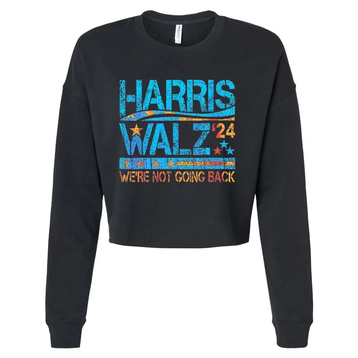 Kamala Harris Tim Waltz 2024 Cropped Pullover Crew