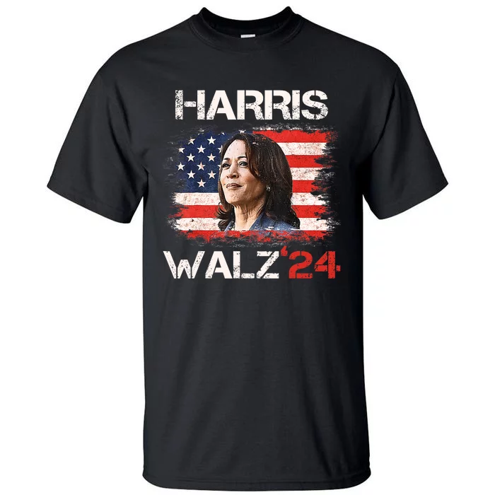 Kamala Harris Tim Walz Waltz Tall T-Shirt