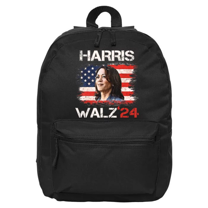 Kamala Harris Tim Walz Waltz 16 in Basic Backpack