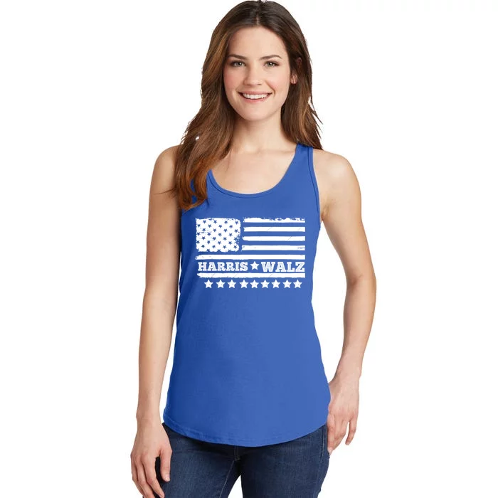 Kamala Harris Tim Walz Waltz Ladies Essential Tank