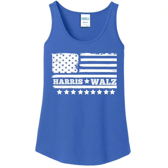 Kamala Harris Tim Walz Waltz Ladies Essential Tank