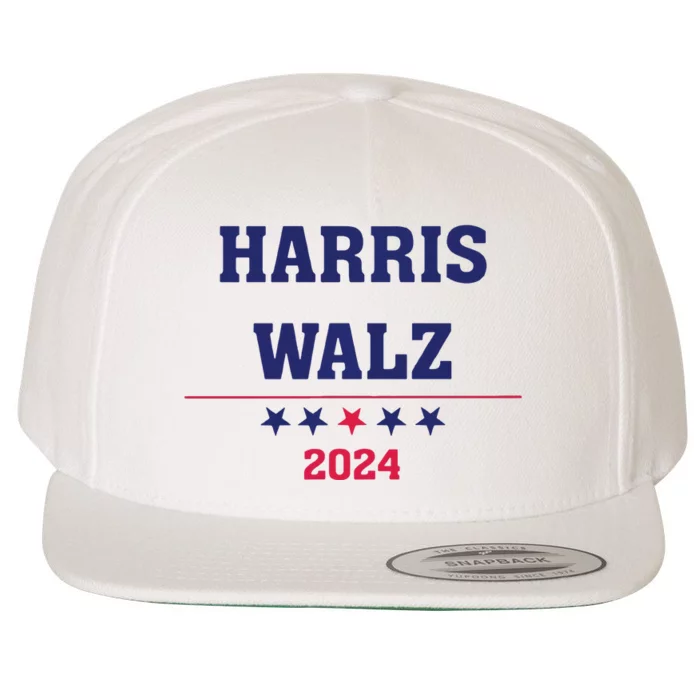 Kamala Harris Tim Walz 2024 Wool Snapback Cap