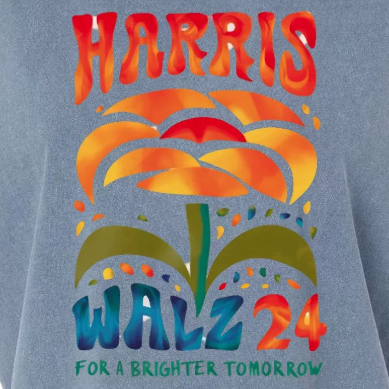 Kamala Harris Tim Walz 2024 Peace Lgbt Harris Walz Waltz Garment-Dyed Women's Muscle Tee