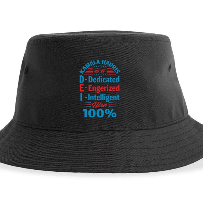 Kamala Harris Tribute Graphic Sustainable Bucket Hat