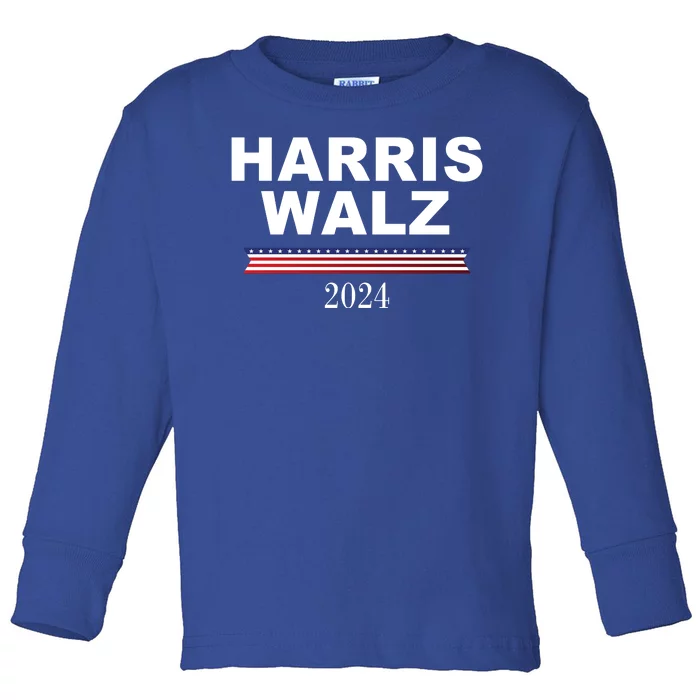 Kamala Harris Tim Walz 2024 Usa Election Toddler Long Sleeve Shirt