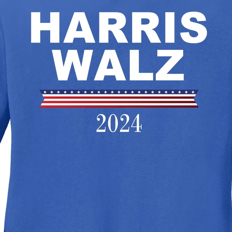 Kamala Harris Tim Walz 2024 Usa Election Ladies Long Sleeve Shirt