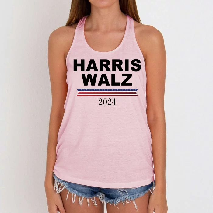 Kamala Harris Tim Walz 2024 Usa Election Women's Knotted Racerback Tank