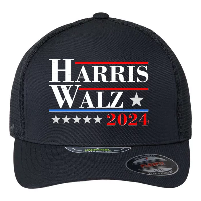 Kamala Harris Tim Walz 2024 Election Flexfit Unipanel Trucker Cap