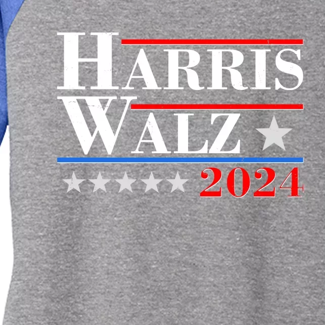 Kamala Harris Tim Walz 2024 Election Women's Tri-Blend 3/4-Sleeve Raglan Shirt