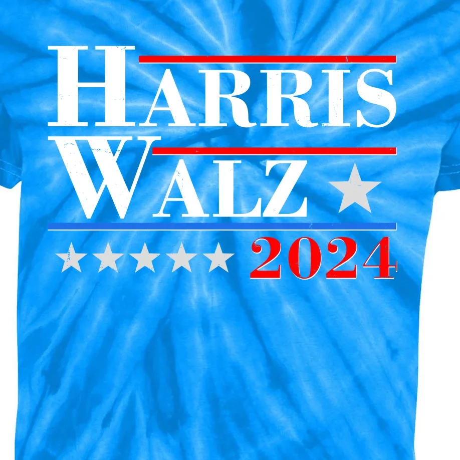 Kamala Harris Tim Walz 2024 Election Kids Tie-Dye T-Shirt