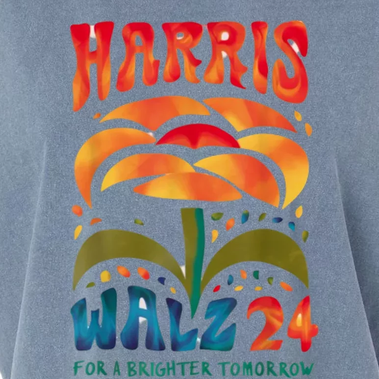 Kamala Harris Tim Walz 2024 Peace Lgbt Harris Walz Waltz Garment-Dyed Women's Muscle Tee