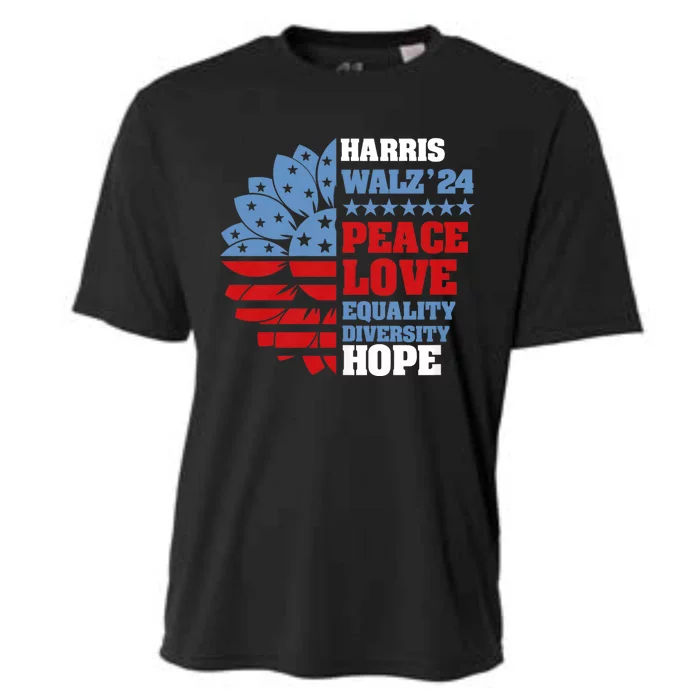 Kamala Harris Tim Walz 2024 Peace Lgbt Harris Walz Waltz Cooling Performance Crew T-Shirt